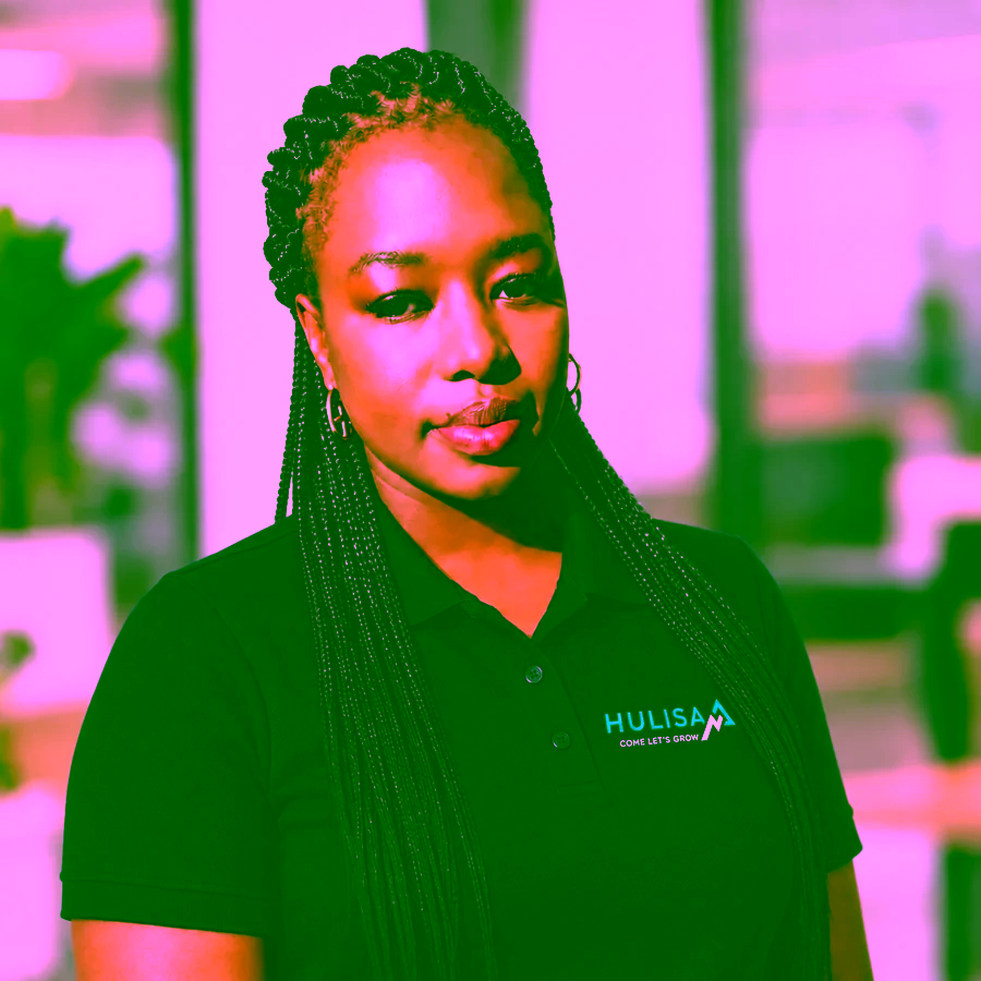 Taetso, Hulisa Sales Consultant, in branded navy clothing