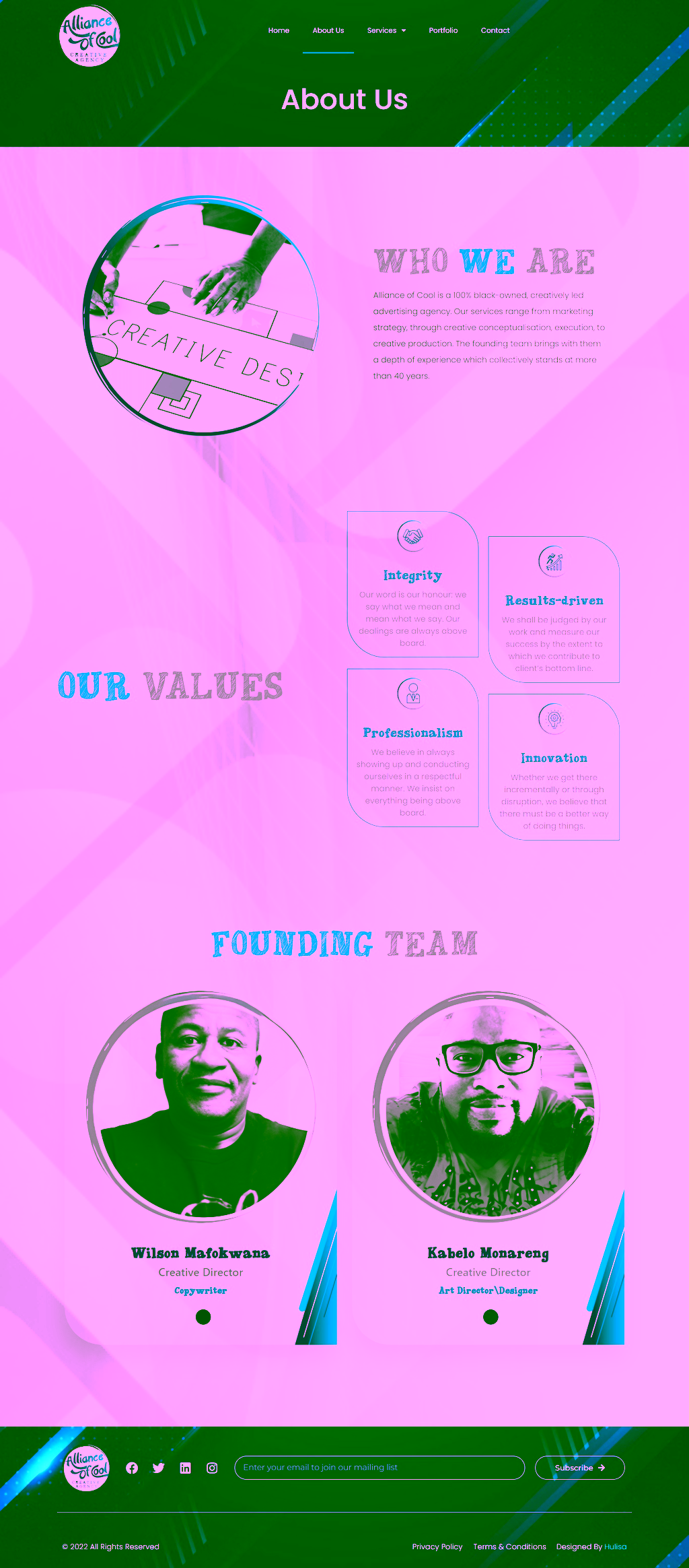 Alliance of Cool: Agency story and positioning