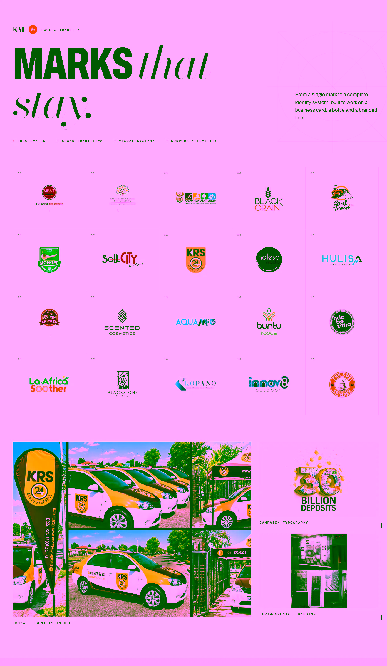 Kay Monareng portfolio, logo identity section